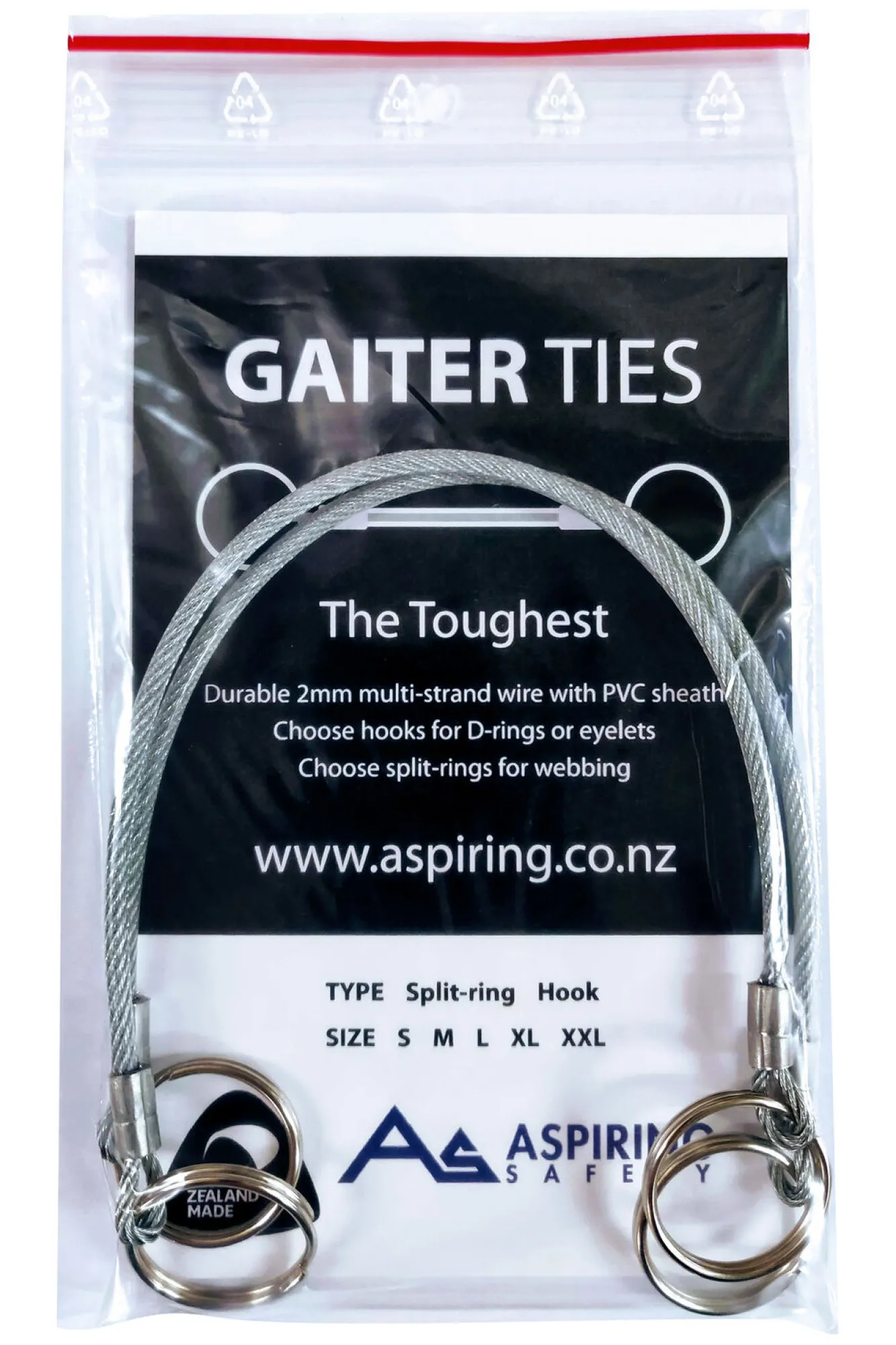 Walking Poles & Gaiters>Macpac Aspiring Safety Gaiter Ties