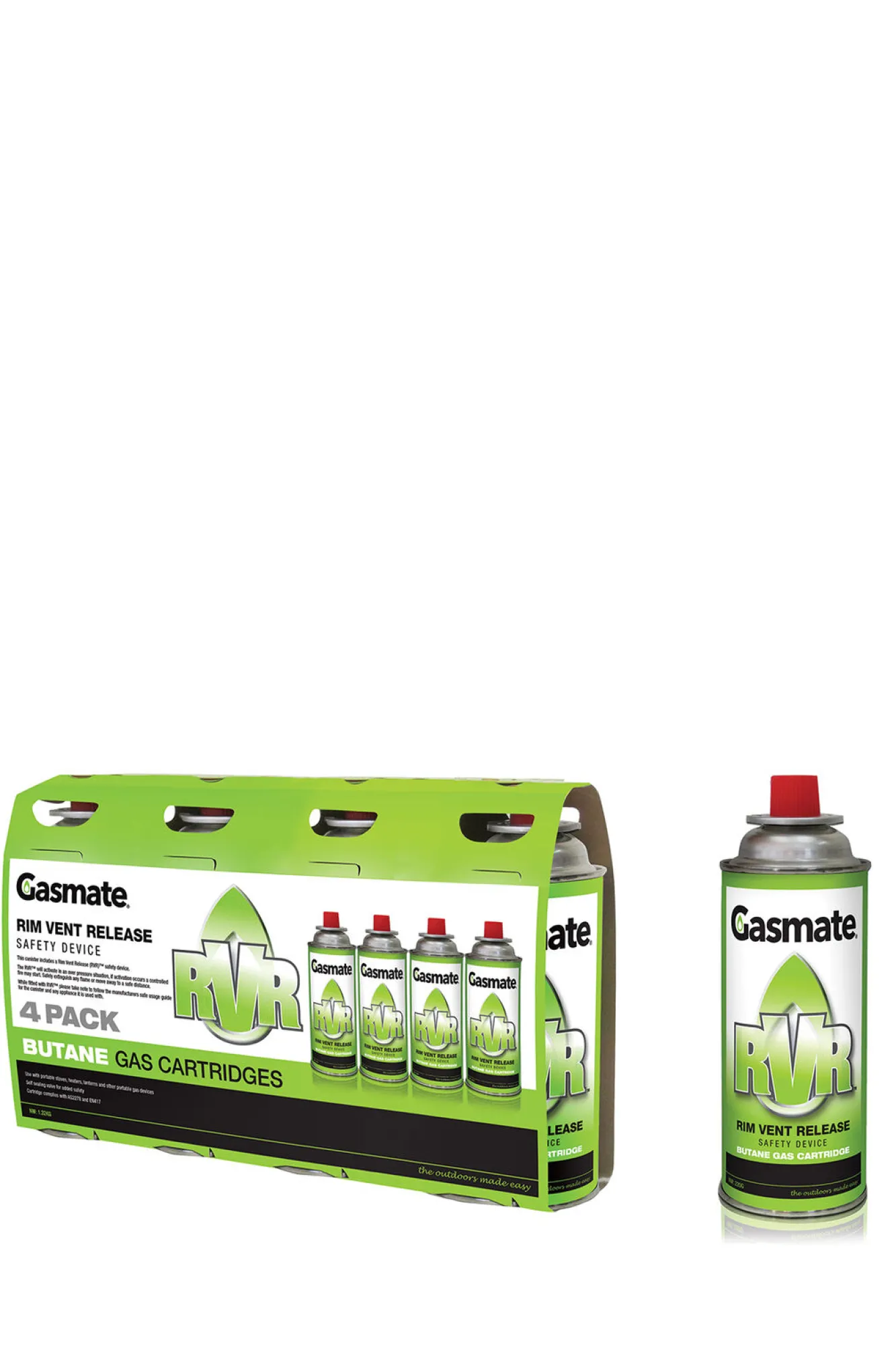 Gas & Fuel>Macpac Gasmate 220G Butane Can 4Pk