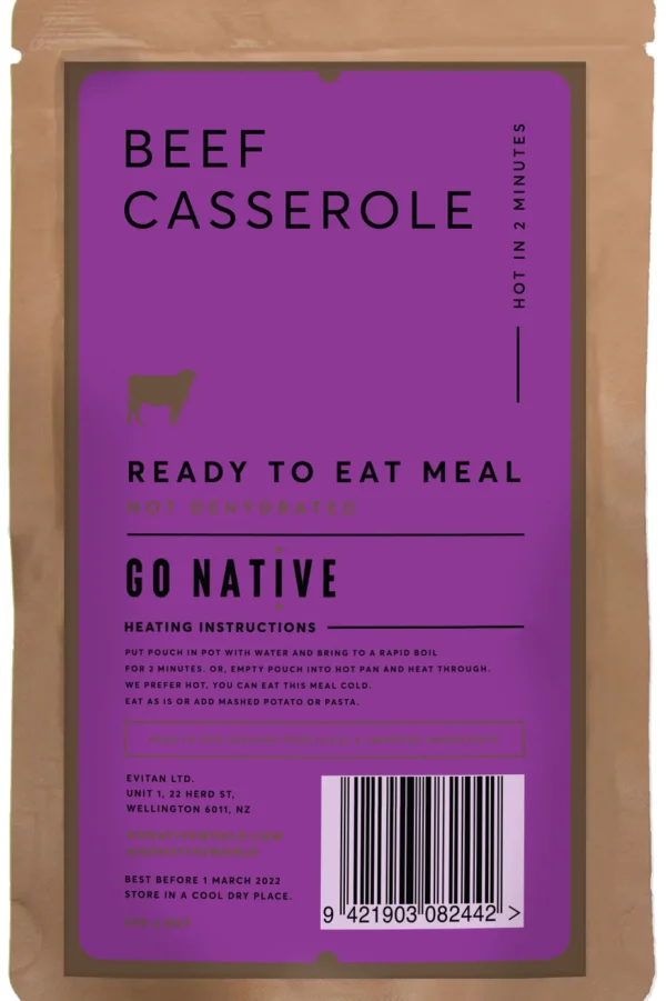 Freeze Dried Food>Macpac Go Native Beef Casserole