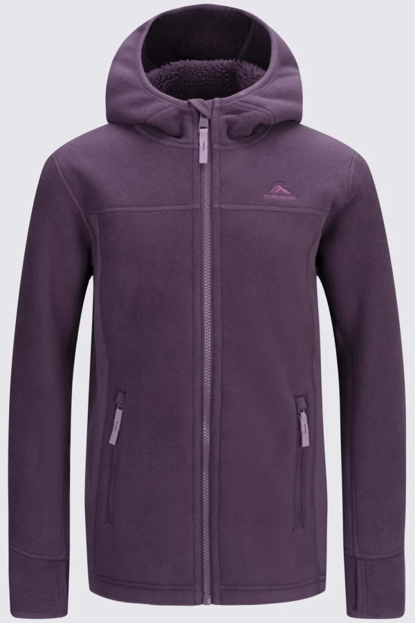 Fleece Tops>Macpac Kids' Mini Mountain Hooded Fleece Jacket