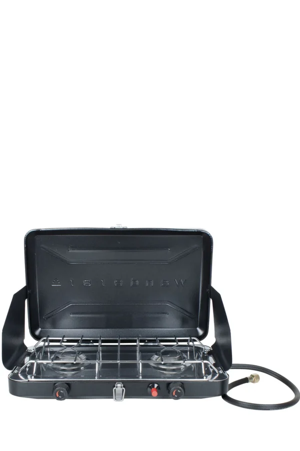 Stoves>Macpac Wanderer 2 Burner Lpg Portable Stove With Drip Tray