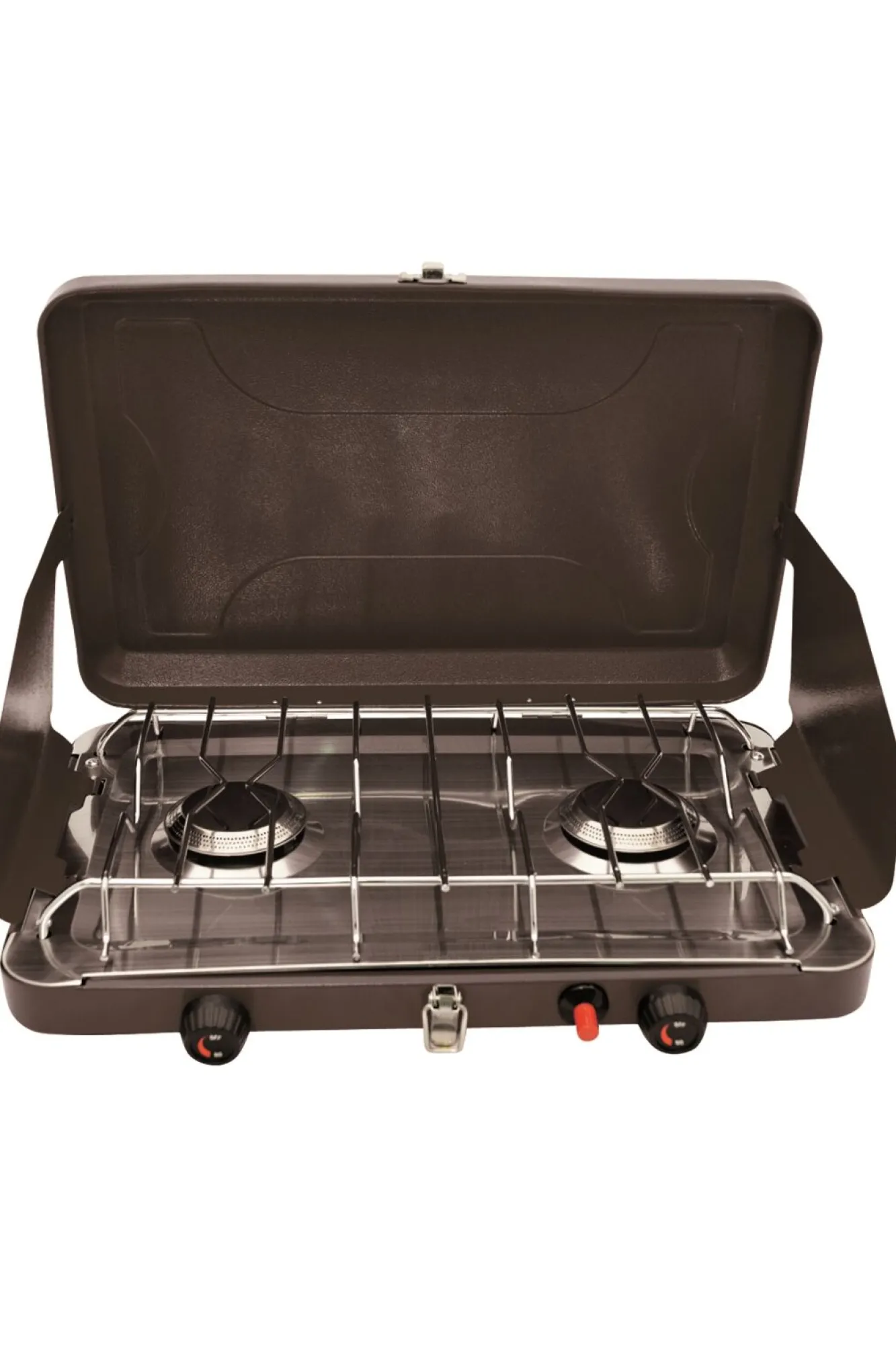 Stoves>Macpac Wanderer 2 Burner Lpg Portable Stove With Drip Tray