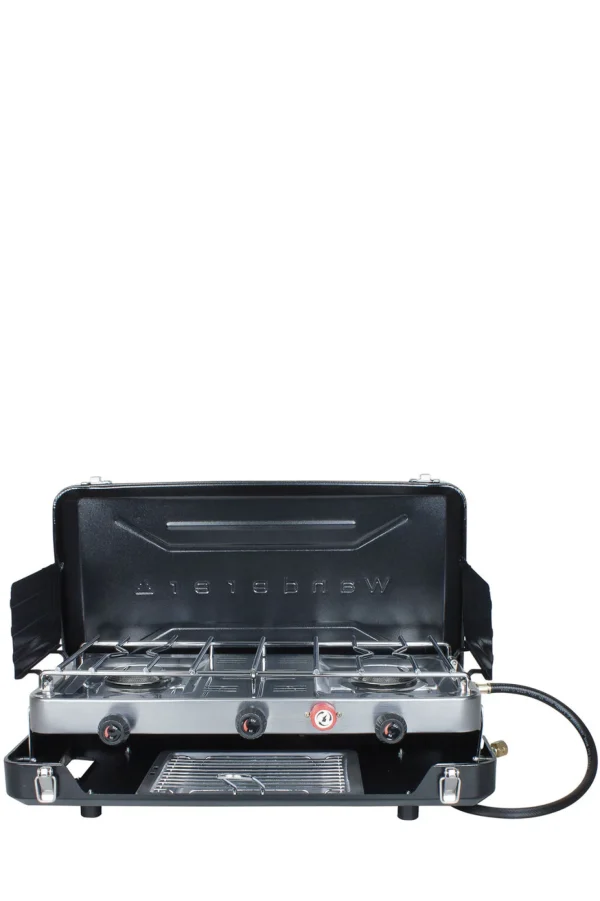 Stoves>Macpac Wanderer 2 Burner Lpg Portable Stove With Grill