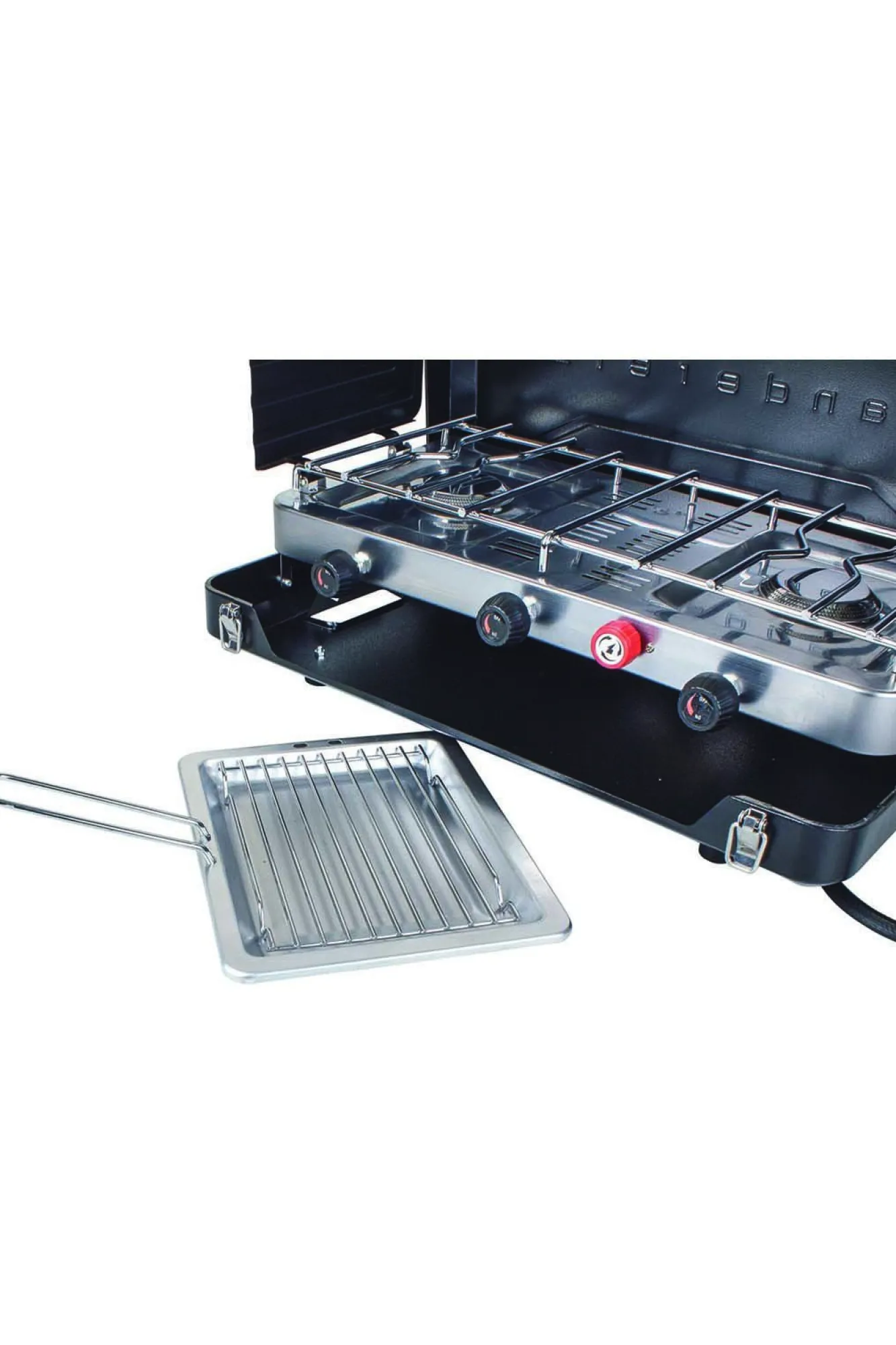 Stoves>Macpac Wanderer 2 Burner Lpg Portable Stove With Grill